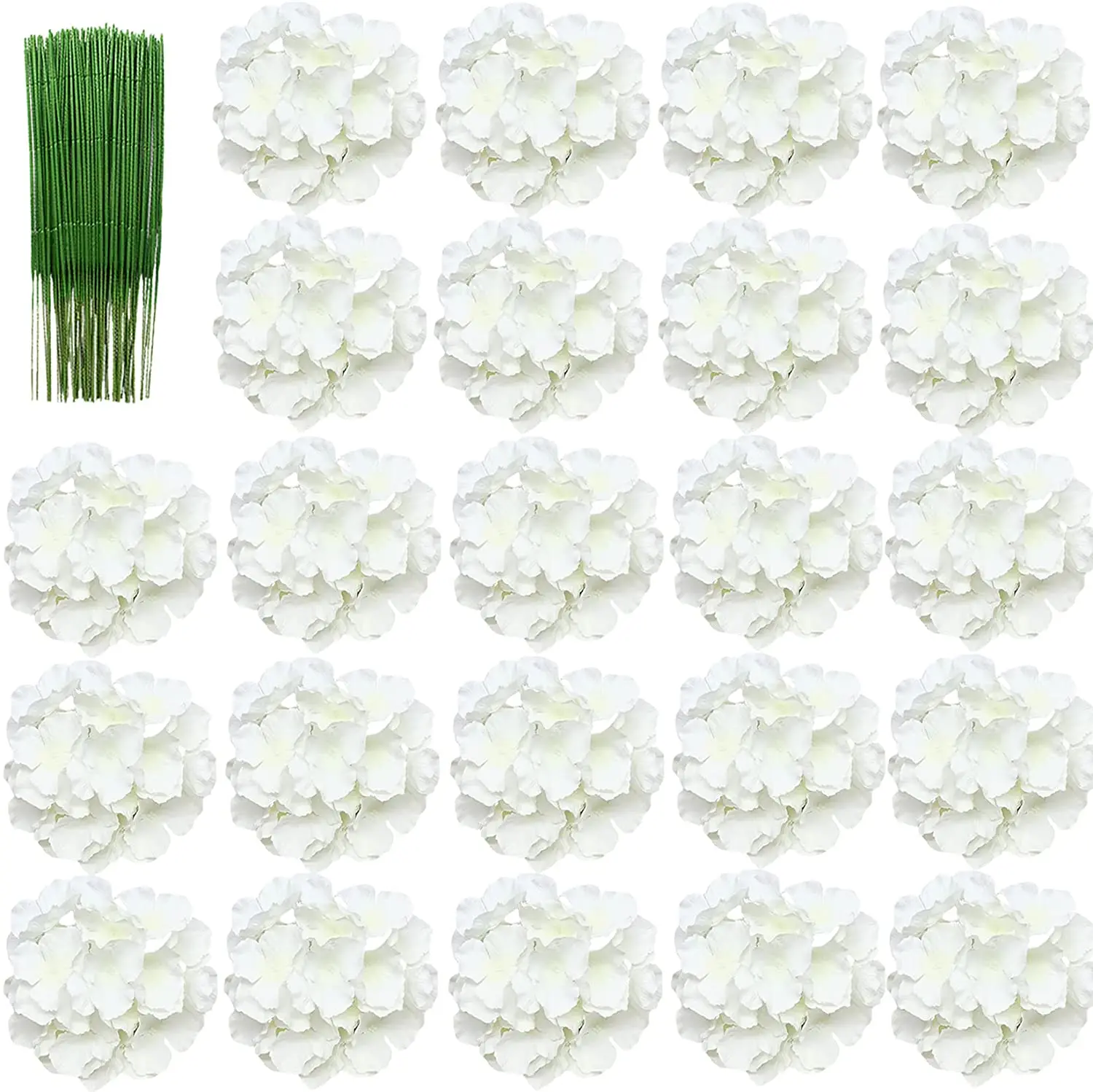 Florist Supply Bulk - 8 İnç Büyük İpek Ortanca Başları,