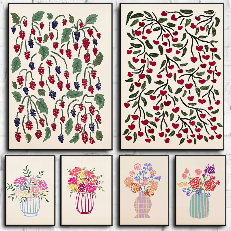 Florist Supply Vases - 1 adet çerçevesiz tuval üzerine yapılmış,