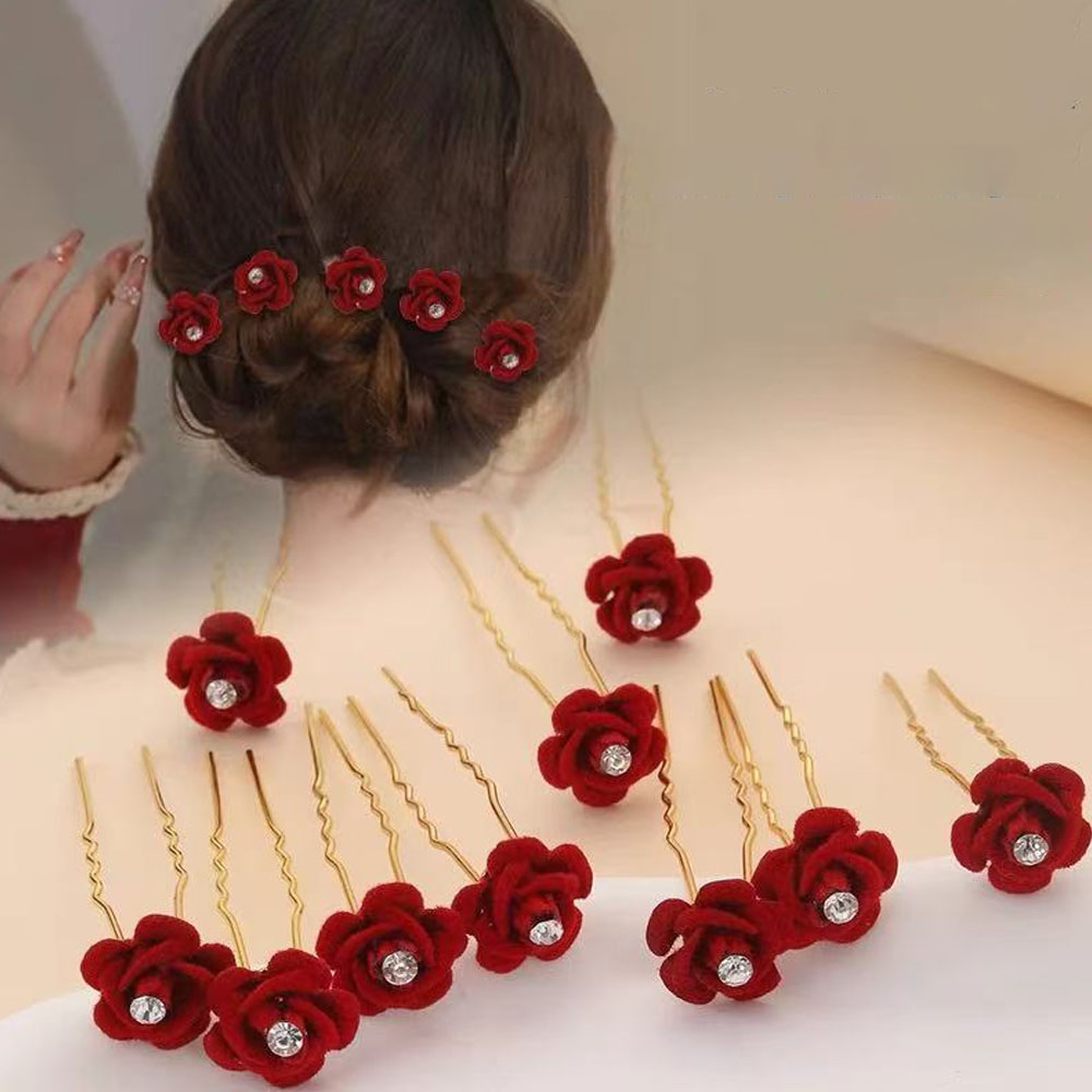 Supply Florist - 10 adet gül saç aksesuarları düğün