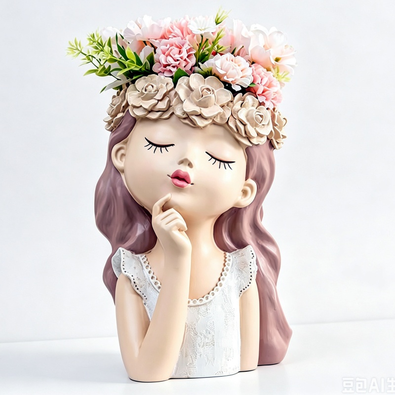 Florist Supply Vases - Düşünceli Çiçek Perisi Vazo Büyük Silikon
