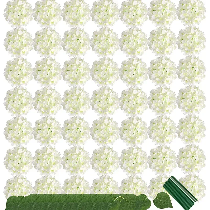 Florist Supply Bulk - 50 adet Ortanca yapay çiçekler Çıkarılabilir