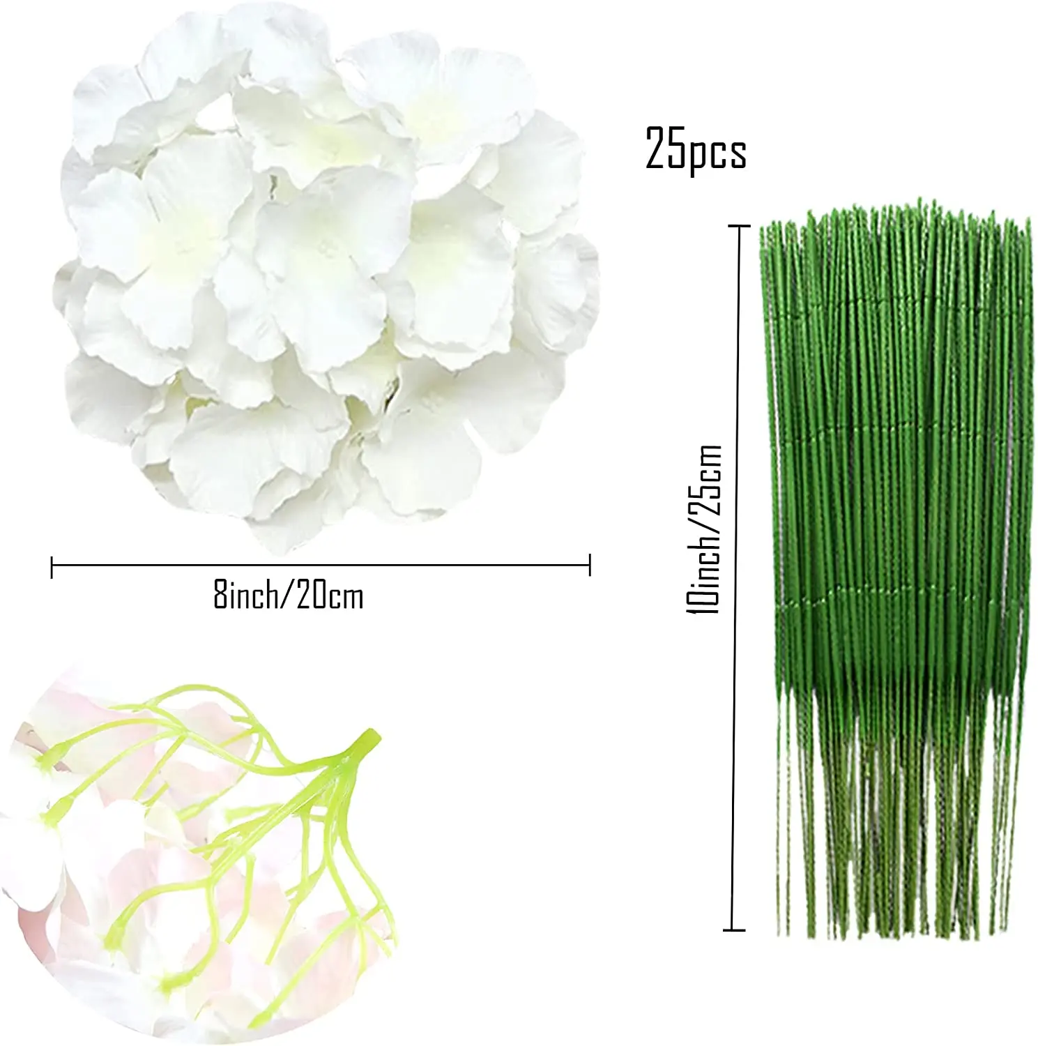 8 İnç Büyük İpek Ortanca Başla - Florist Supply Bulk incelemesi ve fiyatı