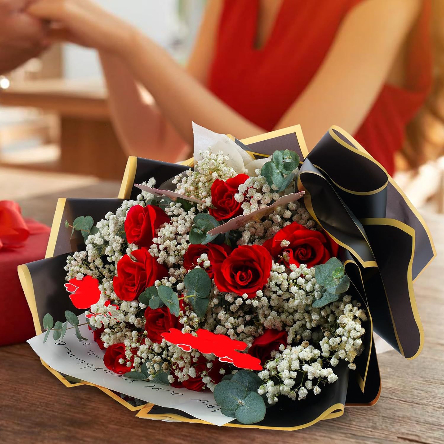 20 yaprak altın kenar su geçir - Florist Flower Supply incelemesi ve fiyatı
