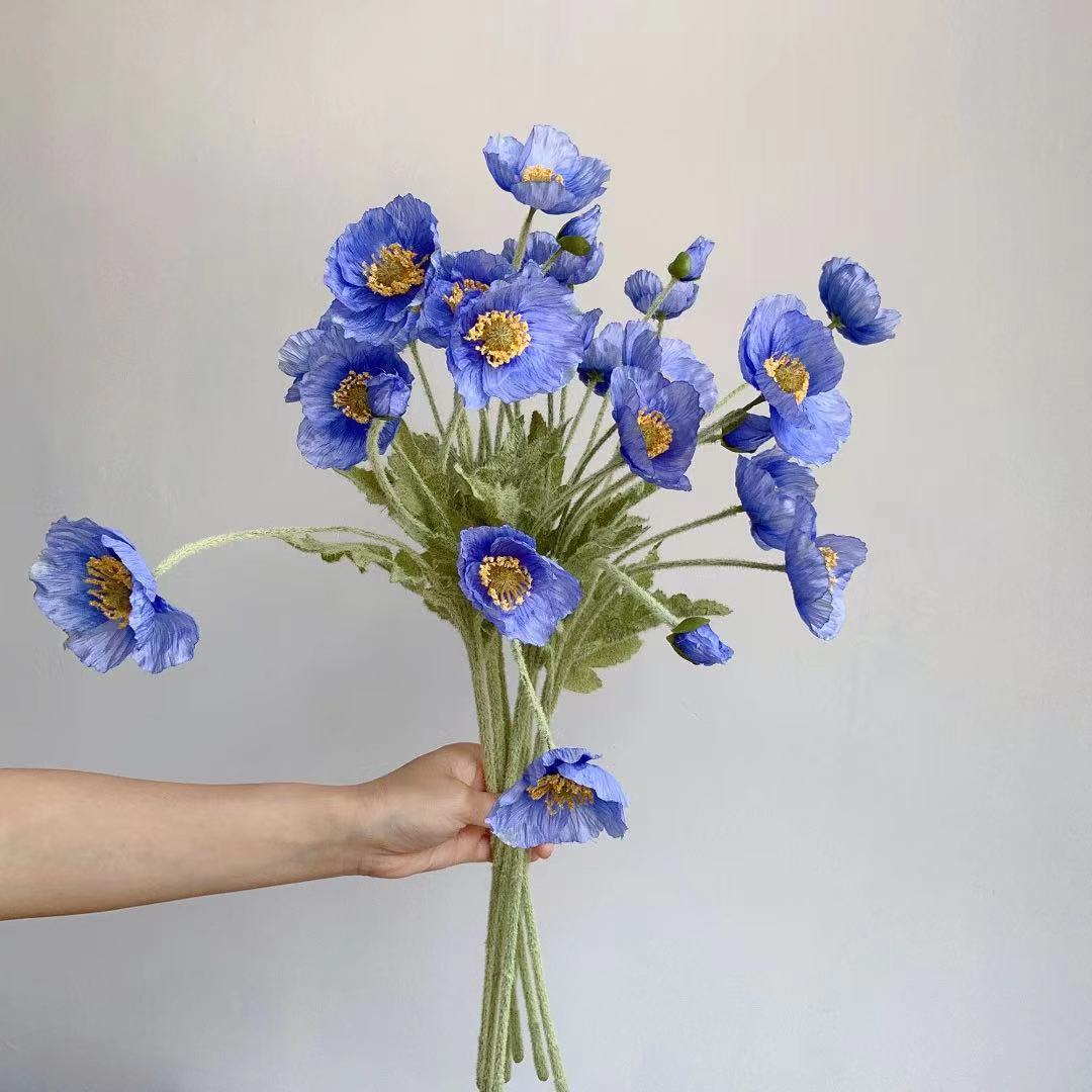 Sahte haşhaş ipek çiçekler uzu - Florist Supply Bulk incelemesi ve fiyatı