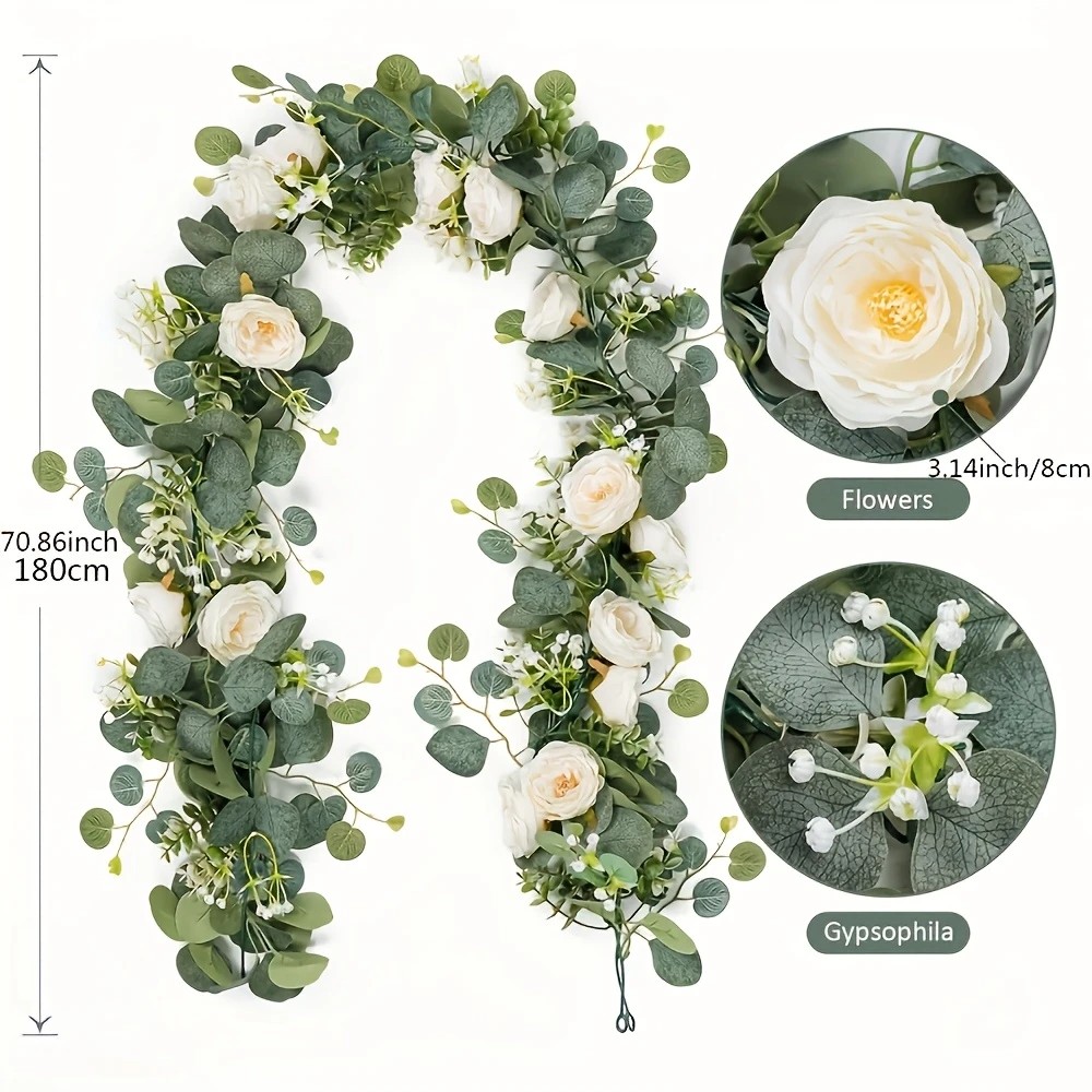 70 inçlik Okaliptüs ve Gül Çel - Eucalyptus Preserved incelemesi ve fiyatı