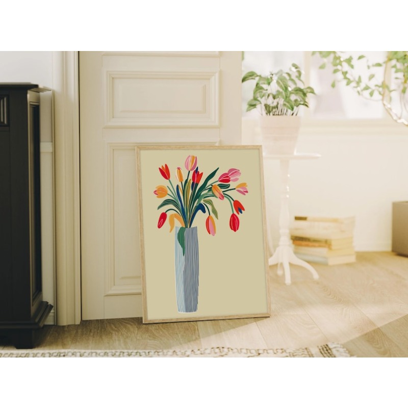 2 adet Lale Çiçekleri Kanvas D - Florist Supply Vases incelemesi ve fiyatı